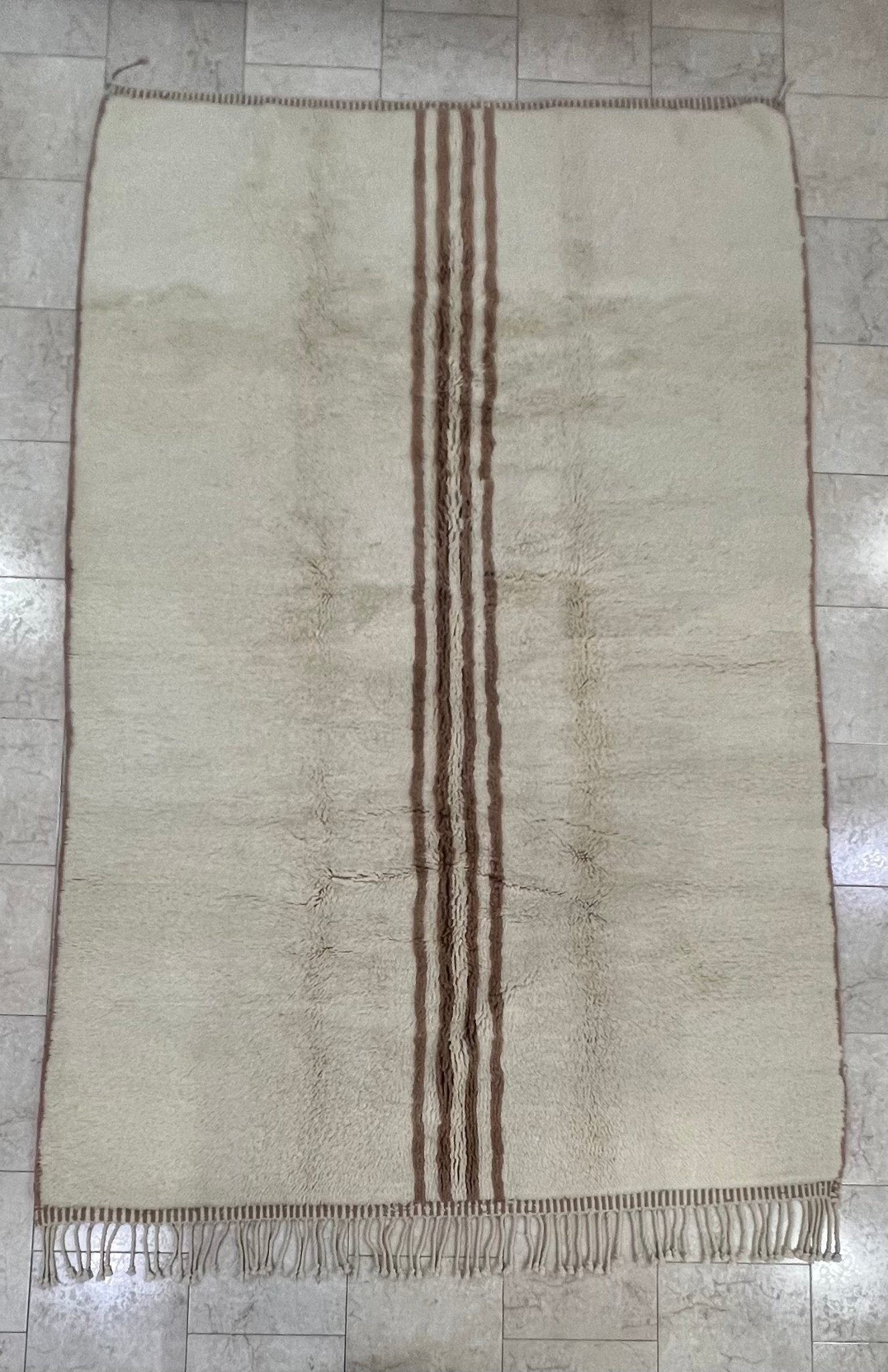 Contemporary Beni Mrirt Berber Rug 10'60" x 6'79" - 323 cm x 207 cm (Wool)