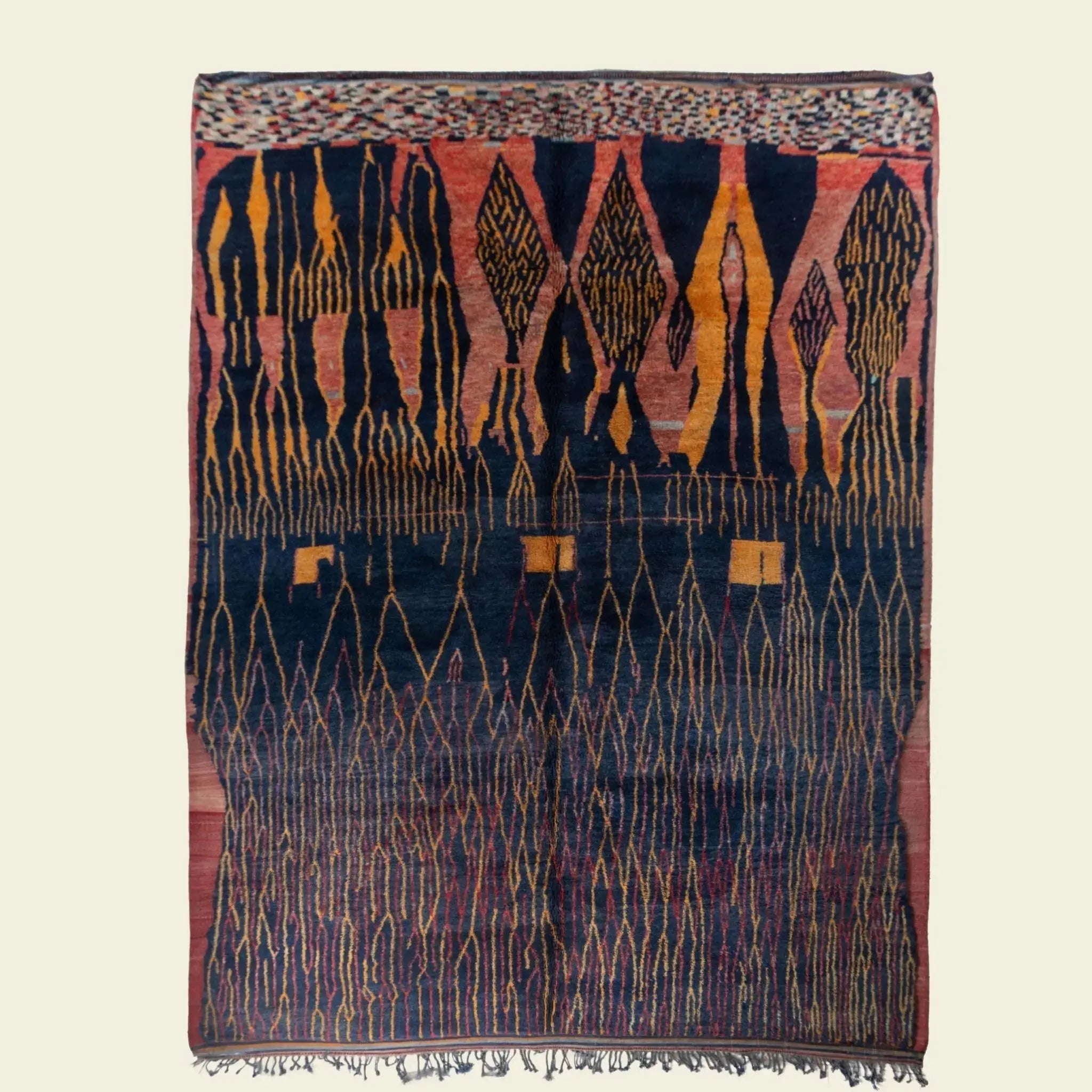 Contemporary Beni Mrirt Berber Rug 10’69’’ x  12’95’’ - 326 cm  x 395 cm (Wool)