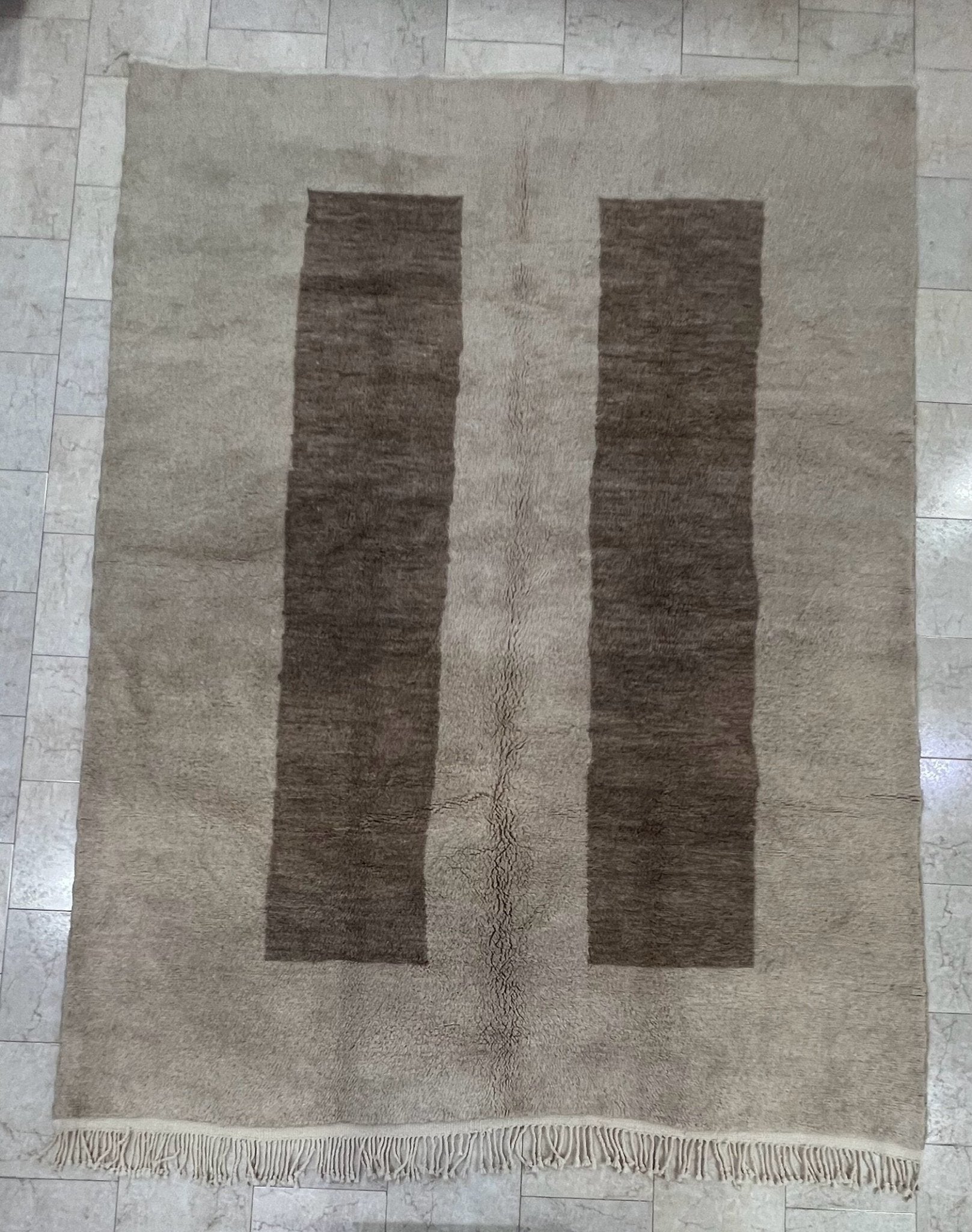 Contemporary Beni Mrirt Berber Rug 11'45" x 8'66" - 349 cm x 264 cm (Wool)