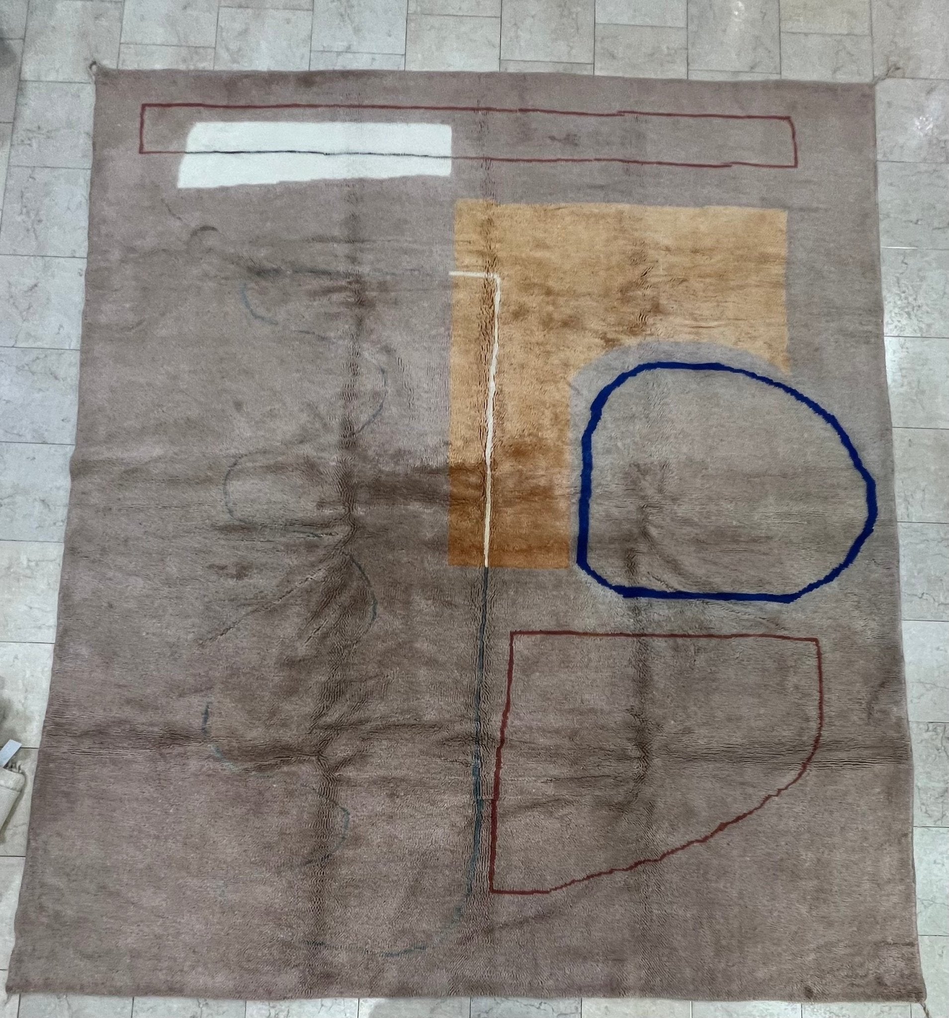 Contemporary Beni Mrirt Berber Rug 12'40" x 10'60" - 378 cm x 323 cm (Wool)