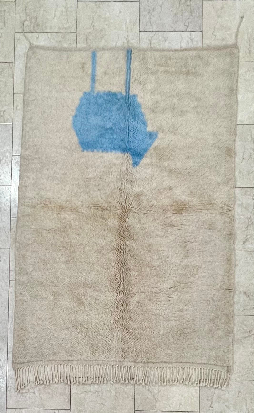 Contemporary Beni Mrirt Berber Rug 6'63" x 4'49" - 202 cm x 137 cm (Wool)