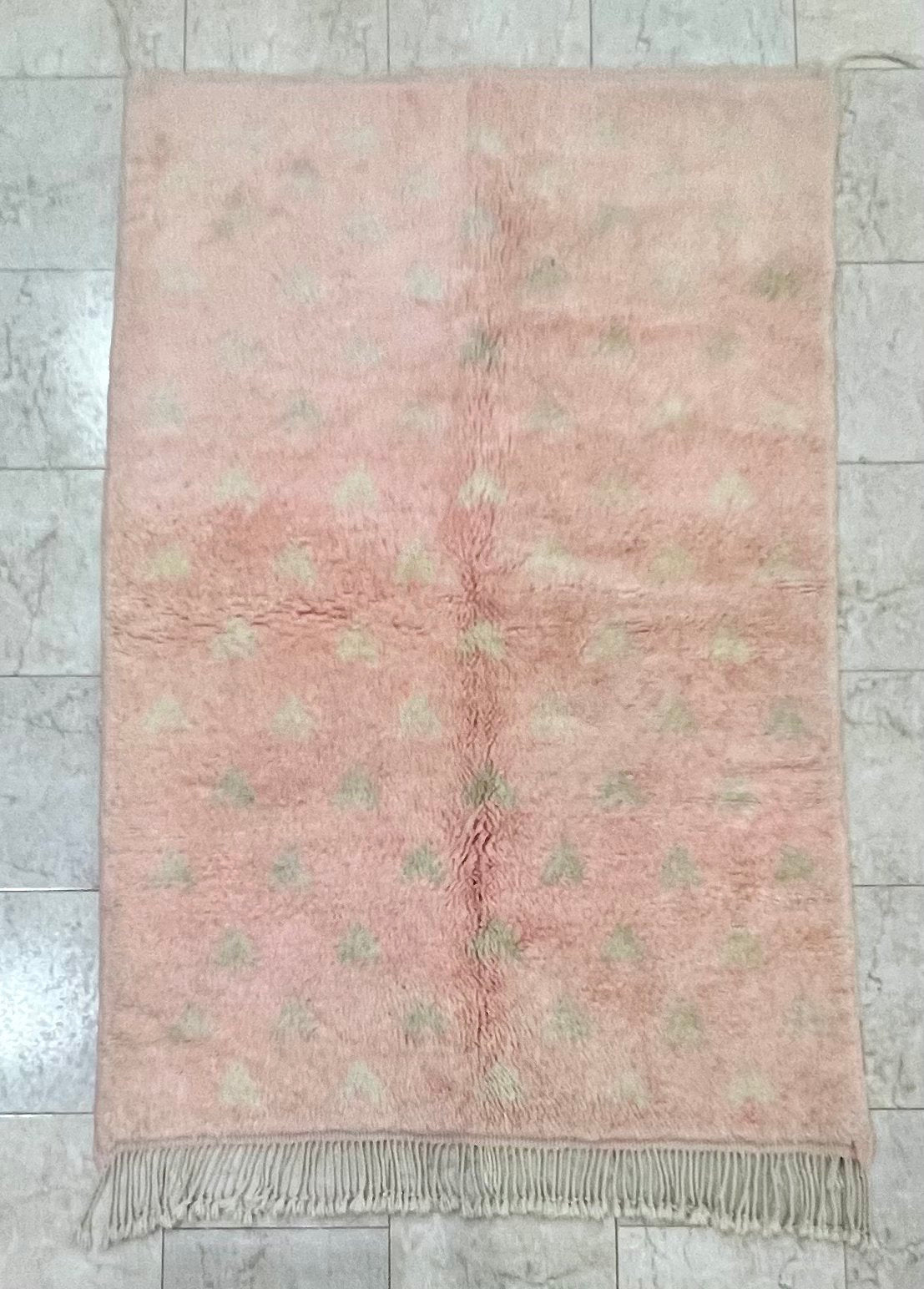 Contemporary Beni Mrirt Berber Rug 6'82" x 4'53" - 208 cm x 138 cm (Wool)