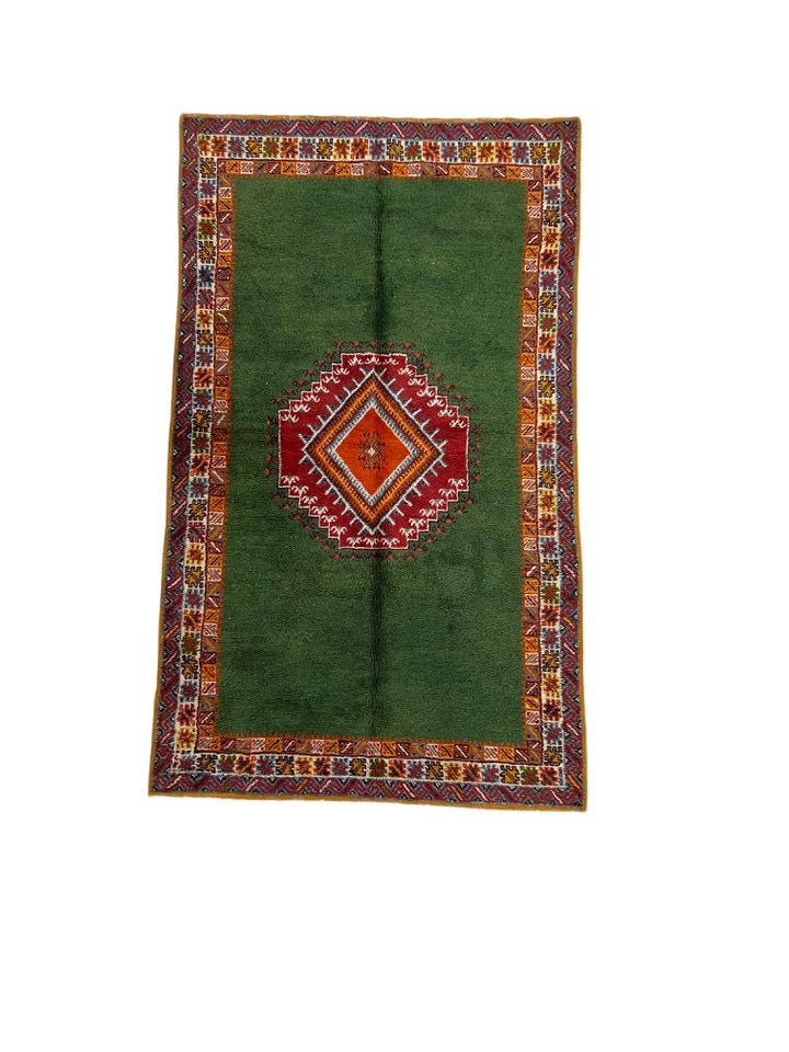 Moroccan area rug from Tazenakht, Wool and Thread, 242cm x 144cm or 7.94ft x 4.73ft