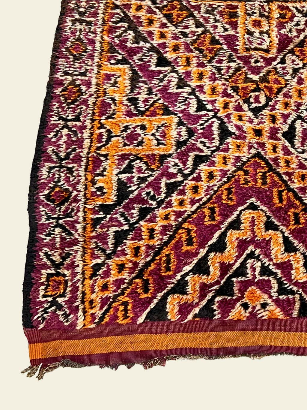Vintage Beni Mguild Berber Rug 6'1" x 13'2" - 185 cm x 401 cm (Wool)