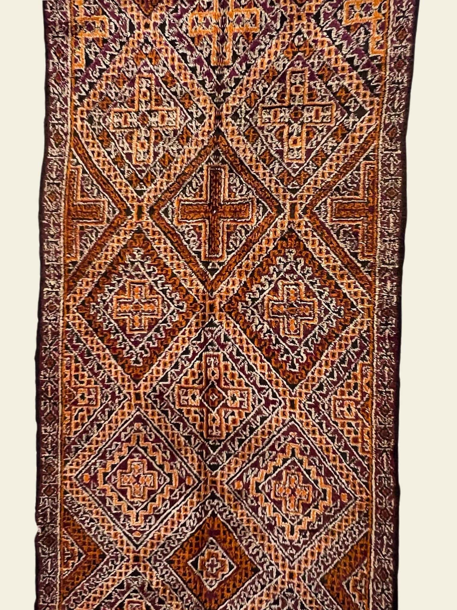 Vintage Beni Mguild Berber Rug 6'1" x 13'2" - 185 cm x 401 cm (Wool)