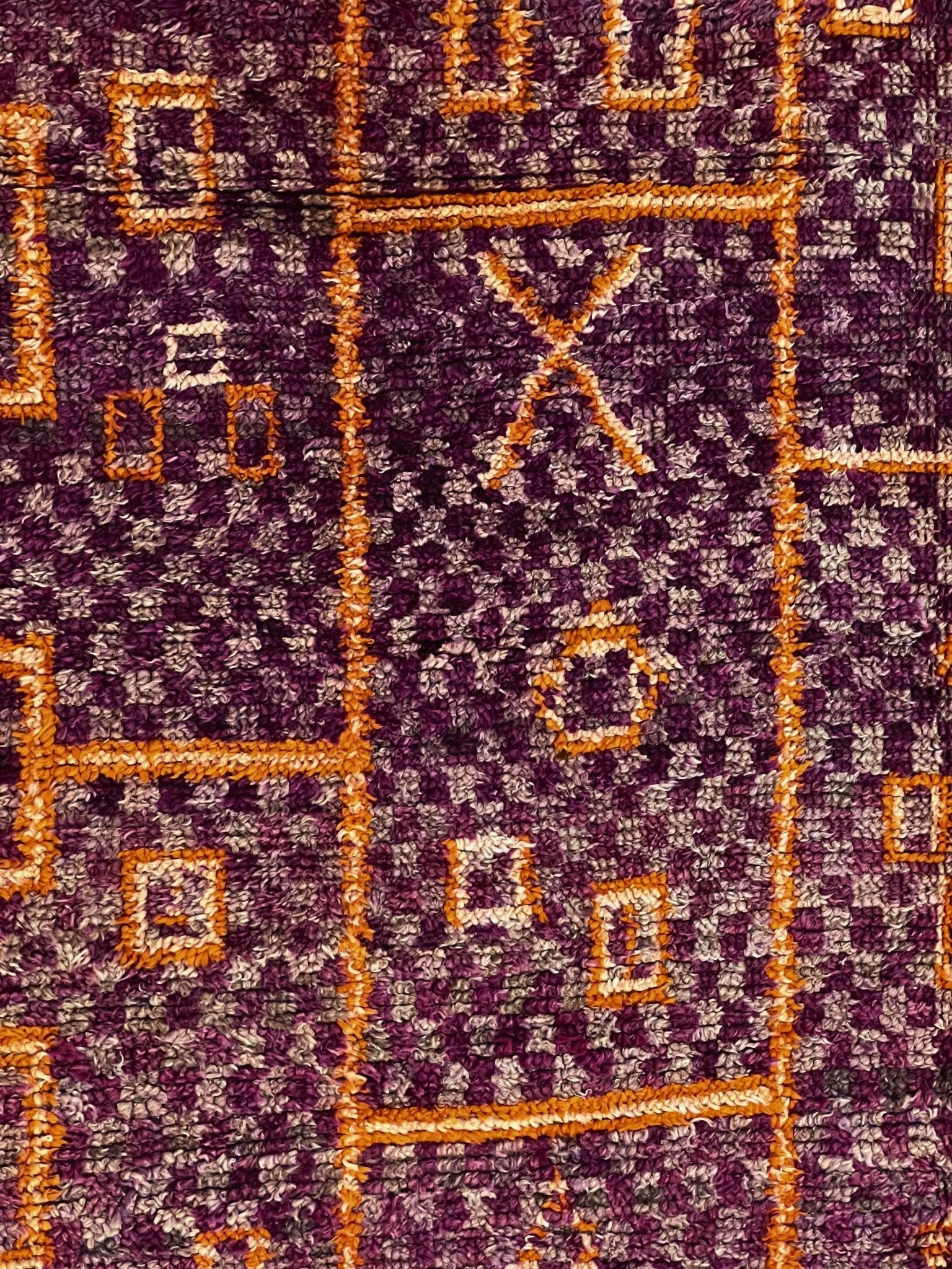 Vintage Beni Mguild Berber Rug 6'8" x 13'9" - 203 cm x 420 cm -  (Wool)