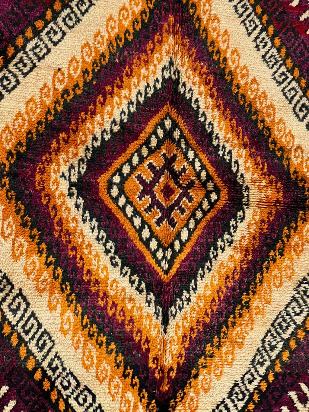 Vintage Beni Mguild Berber Rug 6'9" x  11'2" - 206 cm  x 340 cm (Wool)