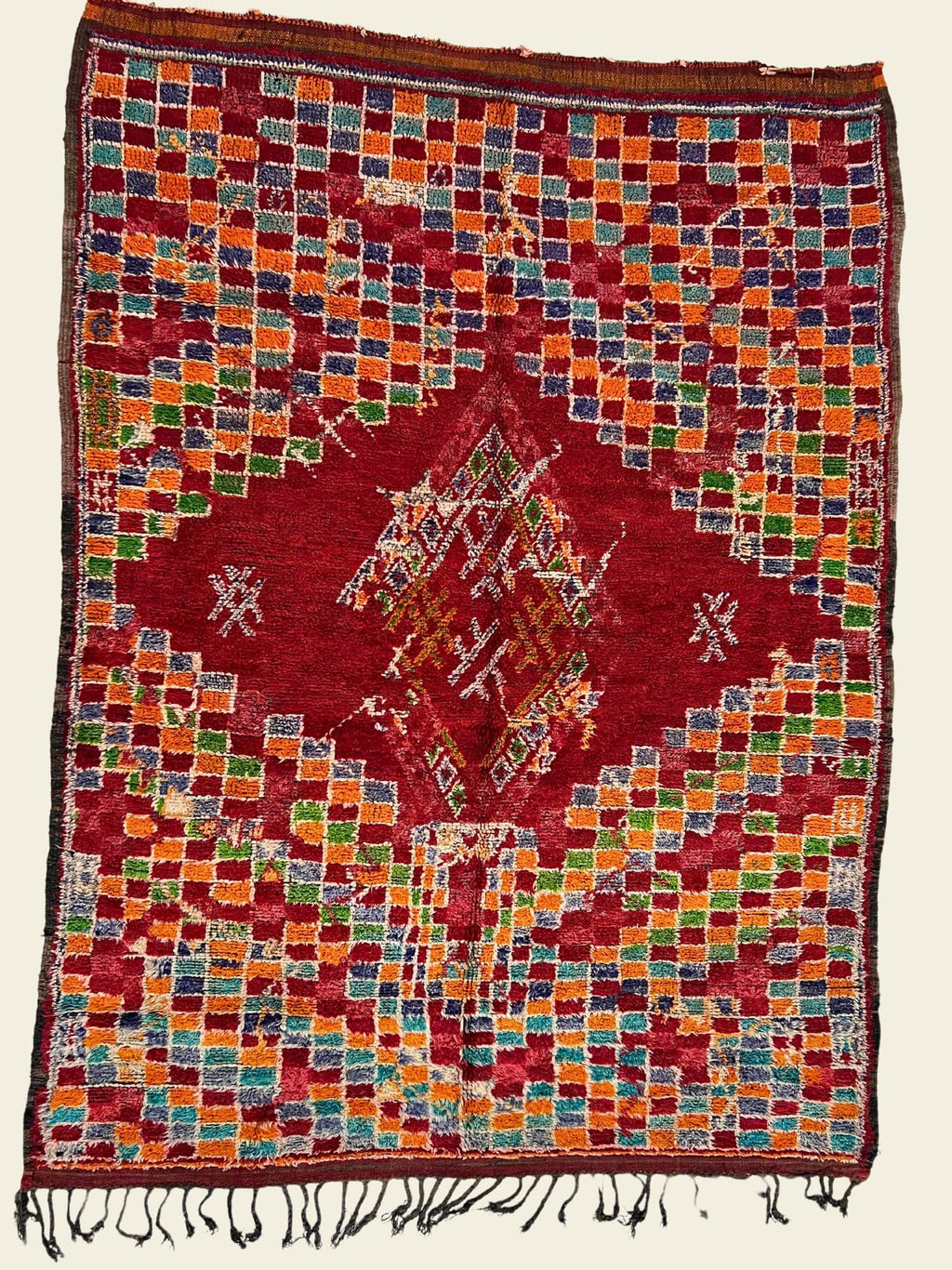 Vintage Beni Mguild Berber Rug 7'1" x  9'6" - 215 cm  x 290 cm (Wool)