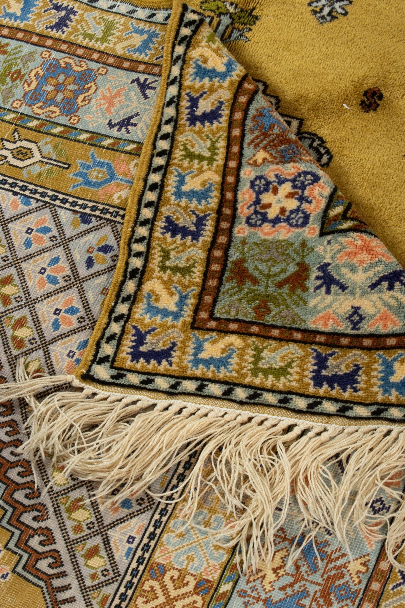 Vintage Rabat Moroccan Rug 4'85" x 6'56" - 148 cm x 200 cm (Wool)