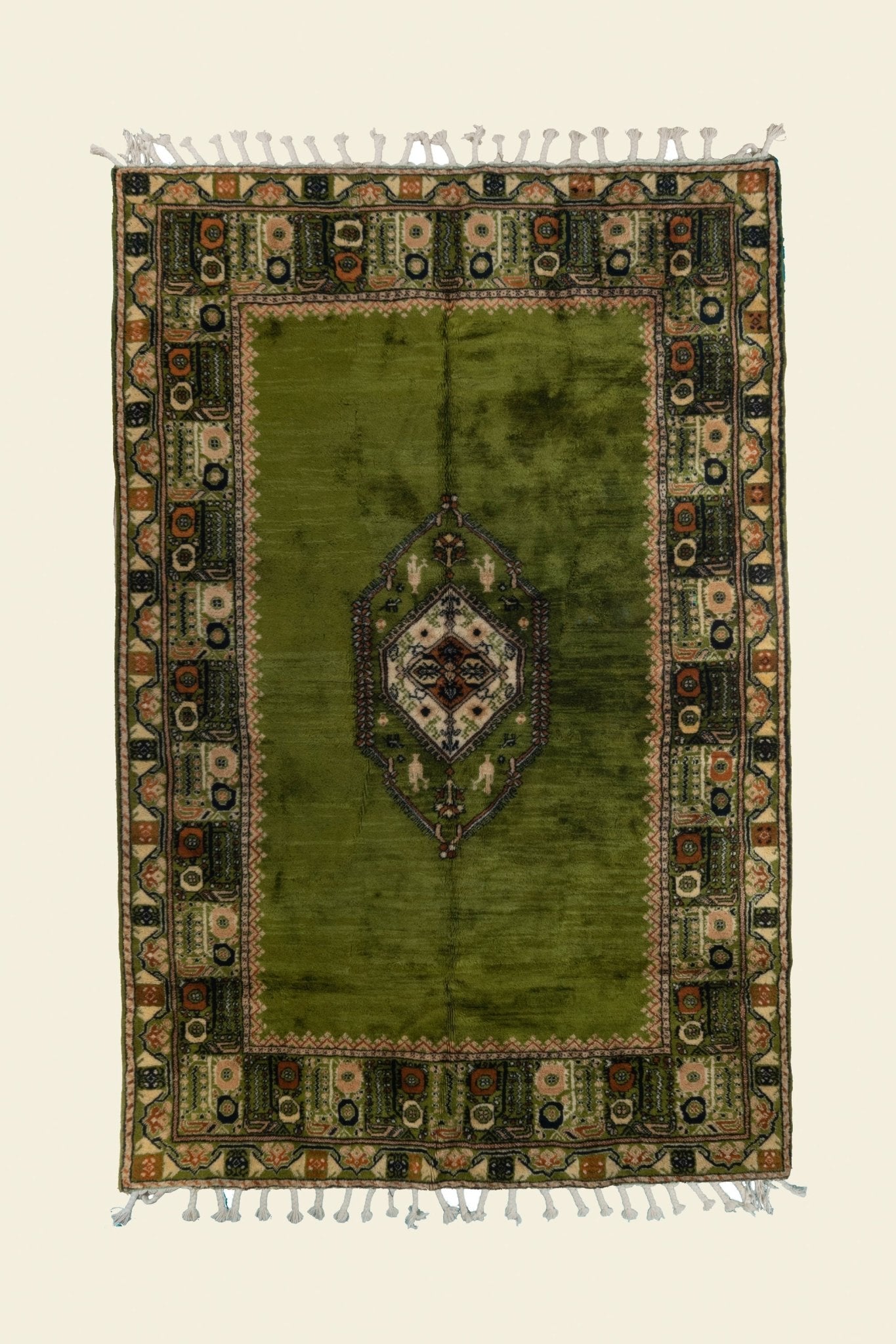 Vintage Rabat Moroccan Rug 6'26" x 9'61" - 191 cm x 293 cm (Wool)