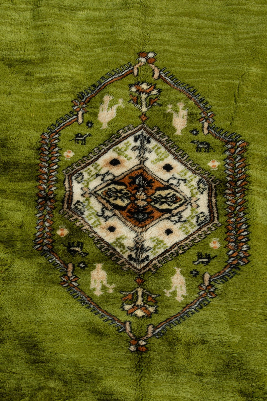 Vintage Rabat Moroccan Rug 6'26" x 9'61" - 191 cm x 293 cm (Wool)