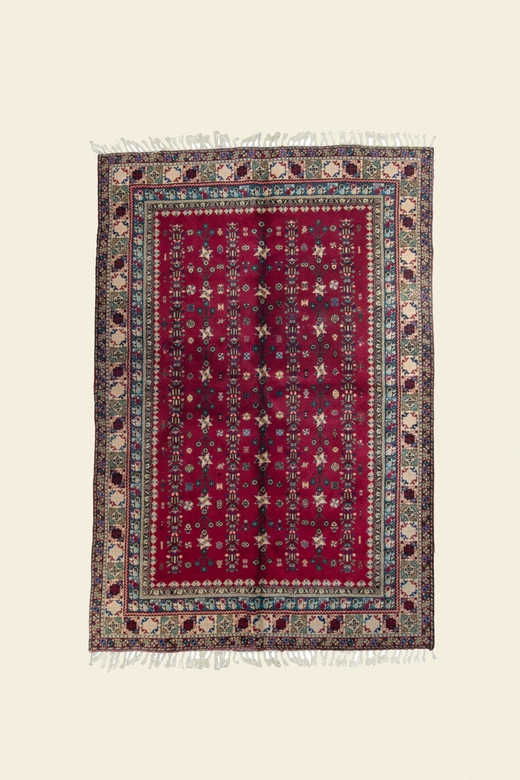 Vintage Rabat Moroccan Rug 6’39’’ x 9'41" - 195 cm x 287 cm (Wool)