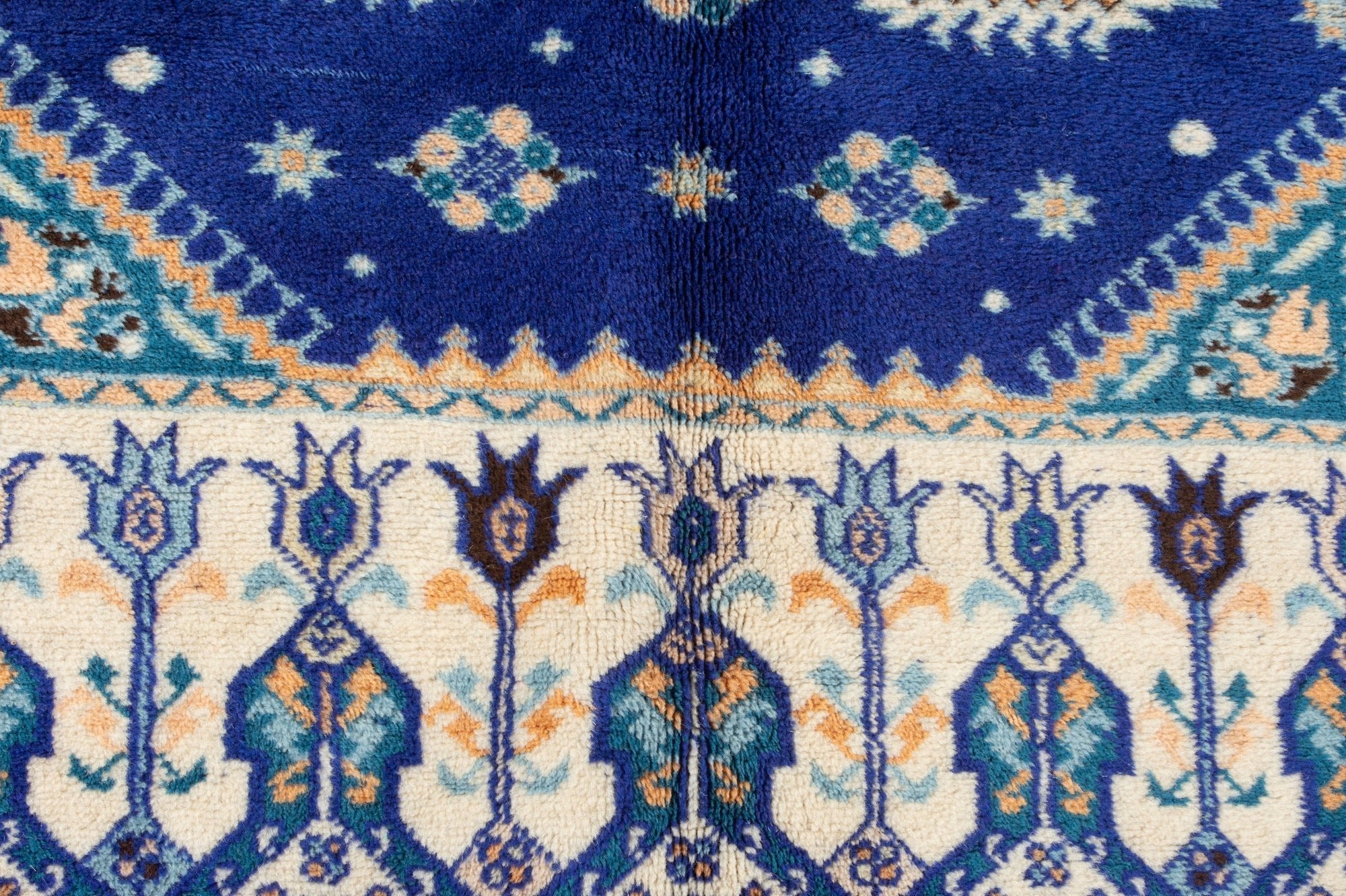 Vintage Rabat Moroccan Rug 6'98" x 10'76" - 213 cm x 328 cm (Wool)